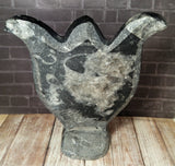 GGandJ.com Ammonite & Orthoceras Small Tulip Fossil Statue Rear view