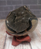 Natural Madagascar Black Druzy Septarian Freeform