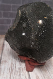 Natural Madagascar Black Druzy Septarian Freeform