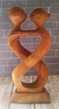 Small handcarved Lovers statue abstract from Indonesia GGandJ.com