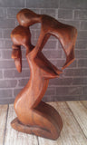 Carved Wooden Mother & Child Statue
