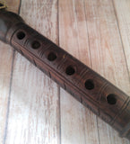 Indonesian Wooden Flute keyholes