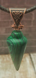 Malachite Pendant Copper Bail