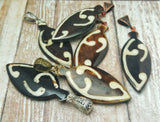 Batik Bone Spear Pendant Gypsy Gems & Jewelry GGandJ.com