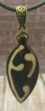 Batik Bone Spear Pendant brass