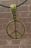 Brass Peace Sign Pendant