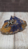 Natural blue mineral from Morocco
