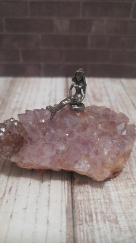 Mermaid on pink gemstone gift idea