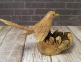Gypsy Gems & Jewelry™ Wood bird on flower side view