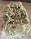 Natural green Prehnite with Epidote Gemstone Crystal from Morocco on GGandJ.com