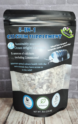 Reptanicals 5 in 1 Calcium Supplement for isopods Cubaris Isopod Limestone Calcium Blend