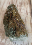Fluorite with Pyrite from Morocco Natural green and iridescent gemstone mineral on GGandJ.com