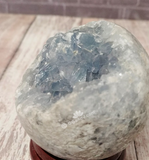 Natural Blue Celestite Crystal Sphere Ball from Madagascar GGandJ.com