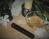 Spa Towel massage Oil gemstone wand Relax Therapeutic Luxury Flower Healing Candle Nuummite