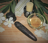 Spa Towel massage Oil gemstone wand Relax Therapeutic Luxury Flower Healing Candle Rhodonite