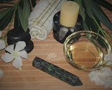 Spa Towel massage Oil gemstone Obelisk Relax Therapeutic Luxury Flower Healing Candle Ruby Zoisite