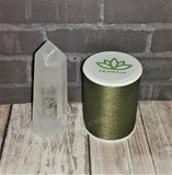 Clear Quartz Obelisk on Gypsy Gems & Jewelry GGandJ.com Naturally Unique with thread spool size reference