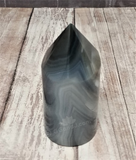 Natural Brazilian Agate Tower blue banded Gemstone Gift