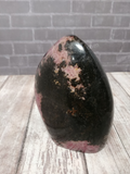 Black and Pink Gemstone Mineral Tower Natural Gift Rhodonite