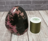 Rhodonite Tower with thread spool size reference