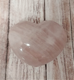 Hand carved pink gemstone heart from Madagascar