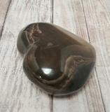 Chocolate Brown Gemstone Heart on GGandJ.com Jasper Carved Mineral Valentines Day Gift