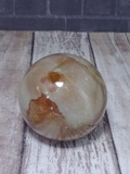 Tan, orange, cream gemstone sphere ball orb on GGandJ.com