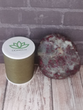 Rhodonite gallet with thread spool size reference