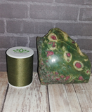Ruby Zoisite Slab with Thread Spool Size reference
