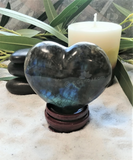 Spa Luxury Relax Reiki Energy Healing Meditation Natural Gemstone Mineral Gypsy Gems & Jewelry GGandJ.com Labradorite Heart Naturally Unique