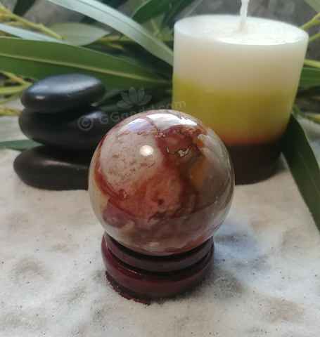 Spa Luxury Relax Reiki Energy Healing Meditation Natural Gemstone Mineral Gypsy Gems & Jewelry GGandJ.com Jasper Sphere