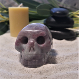 Spa Luxury Relax Reiki Energy Healing Meditation Natural Gemstone Mineral Gypsy Gems & Jewelry GGandJ.com Fluorite Skull