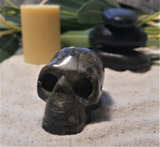 Labradorite from Brazil GGandJ.com Natural Gemstone Skull Blue Green