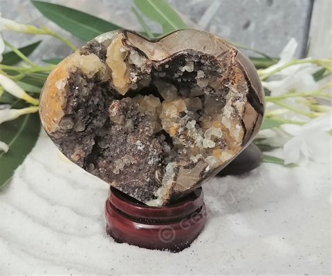 Spa Luxury Relax Reiki Energy Healing Meditation Natural Gemstone Mineral Gypsy Gems & Jewelry GGandJ.com Septarian Heart