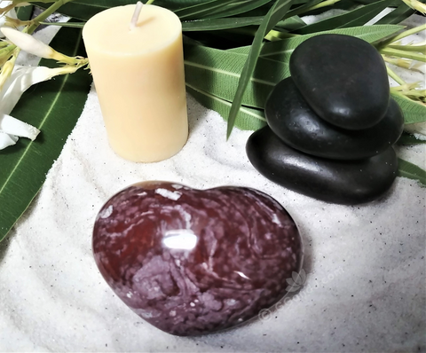 Spa Luxury Relax Reiki Energy Healing Meditation Natural Gemstone Mineral Gypsy Gems & Jewelry GGandJ.com Jasper Heart