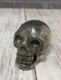 Pyrite Gemstone Skull on GGandJ.com Gypsy Gems and Jewelry Naturally Unique