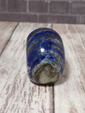 Backside of Lapis Lazuli Gemstone Skull