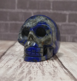 Lapis Lazuli Gift Idea Blue and silver skull on GGandJ.com Gypsy Gems & Jewelry