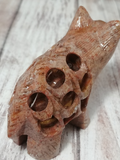 Top view of carved bear soapstone