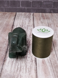 Aventurine Elephant from India with thread spool size reference