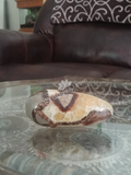 Home Decor Gemstone Mineral Naturally Unique Septarian Wand in Living Room on GGandJ.com endtable