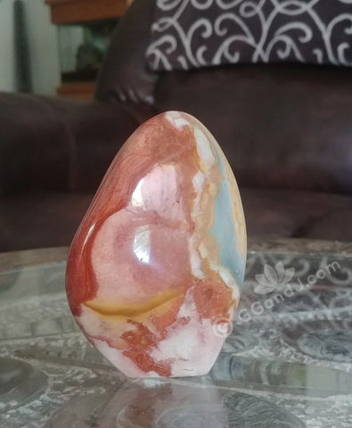 Home Decor Gemstone Mineral Naturally Unique Jasper Tower in Living Room on GGandJ.com