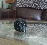 Home Decor Gemstone Mineral Naturally Unique Gemstone Skull in Living Room on GGandJ.com Obsidian