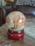 Home Decor Gemstone Mineral Naturally Unique Jasper Sphere in Living Room on GGandJ.com