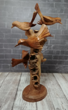 Indonesian Wood art birds in tower gypsy gems & jewelry naturally unique