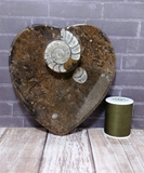 Heart Plate A with thread spool size reference