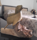 home decor indonesian wood seal hand carved interior art siamese cat bedroom decor