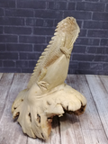 Side View of Wooden Iguana Reptile Lizard figure on GGandJ.com Naturally Unique Gypsy Gems & Jewelry