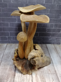 Indonesian Wood art Mushroom Statue gypsy gems & jewelry naturally unique