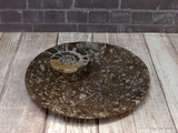 Ammonite large fossil circle plate A on ggandj.com gypsy gems & jewelry
